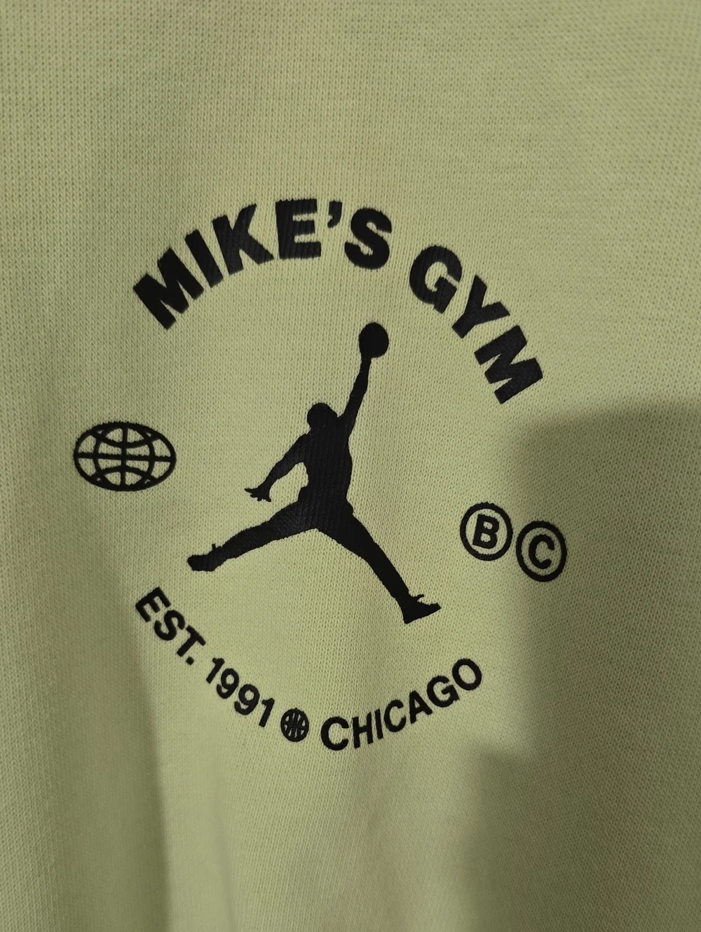 Jordan Men's Crewneck Hoodie - Light Lime Green